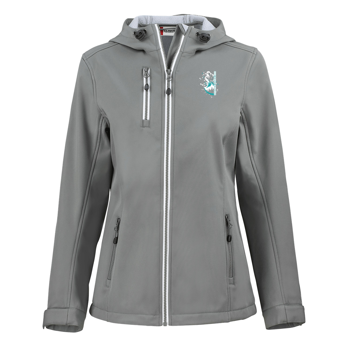 tcaps-montessori-split-mascot-white-clique-womens-eco-stretch-softshell-jacket — Slate — Front — source sha256 4f247ac5c5aa62e412707c72568987f8dd2397b8bfc682bebdb1970668048b2f — Color position 2