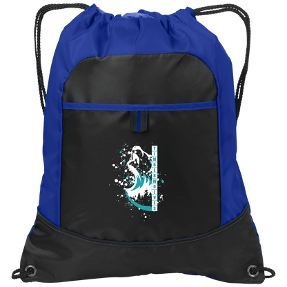 tcaps-montessori-split-mascot-white-port-authority-pocket-cinch-pack — Black/Hyper Blue — Front — source sha256 5b3e30e2b9948fec76847fc60ca6af00c2997dbefeec7a37ac652adb5774cfbb — Color position 2