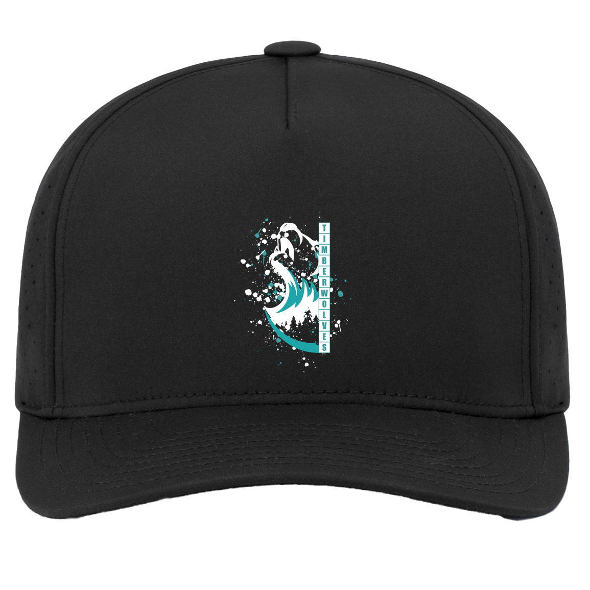 tcaps-montessori-split-mascot-white-pacific-headwear-weekender-perforated-snapback-cap — Black — Front — source sha256 7f36c90cec12917e53fc8f25e39d4f1587ab6094b8041851b4b0ca48b21be618 — Color position 2