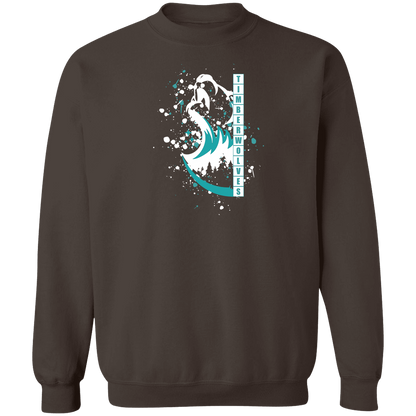 tcaps-montessori-split-mascot-white-gildan-crewneck-pullover-sweatshirt — Dark Chocolate — Front — source sha256 a43551218cb4f2ee2d794b307bd5c66f2ebfcfdb328349620ed5d30a27da87e2 — Color position 3