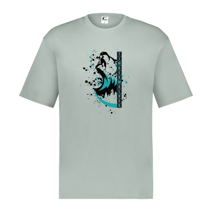 tcaps-montessori-split-mascot-c2-mens-performance-short-sleeve-tee — Silver — Front — source sha256 b7cb8d46fe5fc89fb41037d9670e637c9e2d483eebda214399d0d0868ebe42b7 — Color position 3