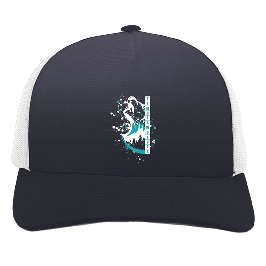 tcaps-montessori-split-mascot-white-pacific-headwear-5-panel-trucker-snapback-cap — Navy/White — Front — source sha256 d3587a936f5ccffeffbf4e6e161d64774572dbbbc57bcf9b0efaa83c0a15d981 — Color position 1