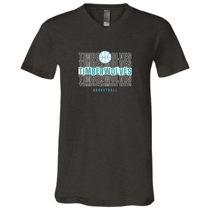 tcaps-montessori-stacked-hoops-white-bella-canvas-unisex-jersey-ss-v-neck-t-shirt — Dark Grey Heather — Front — source sha256 178d9c3fbb0b1676a4cbb9067d28d4faeb7b6ea4c23fc1a7767500d0a0daa544 — Color position 2