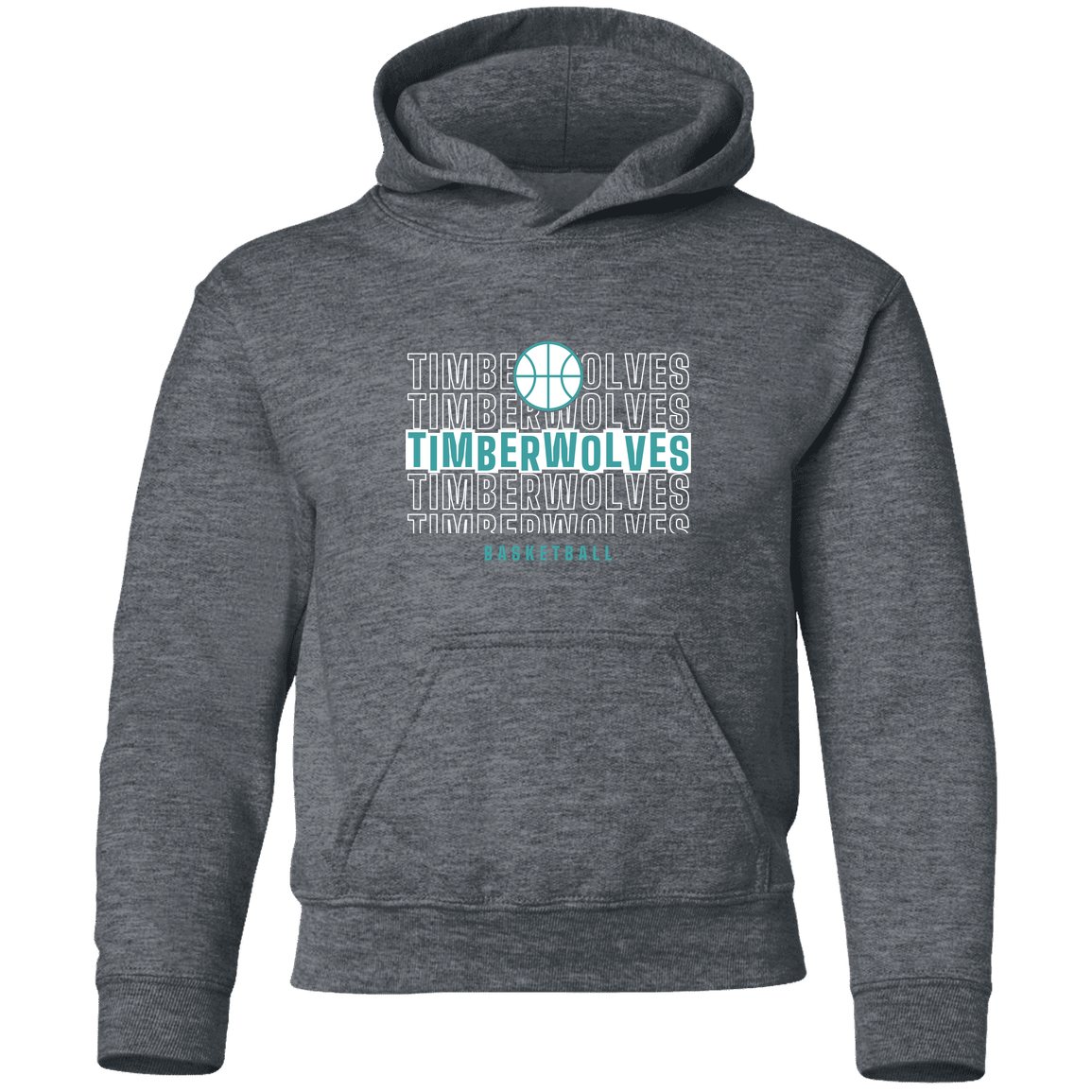 tcaps-montessori-stacked-hoops-white-gildan-youth-pullover-hoodie — Dark Heather — Front — source sha256 359db59692440274e518bcdccf0afe27c2bb49649e14b00b733c95e47b83cd77 — Color position 2