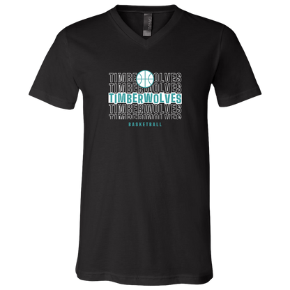 tcaps-montessori-stacked-hoops-white-bella-canvas-unisex-jersey-ss-v-neck-t-shirt — Black — Front — source sha256 5b387694e638133e8a04761d5e4e0d2c9e28e17435fa1c37626f156e6d97a9c4 — Color position 1