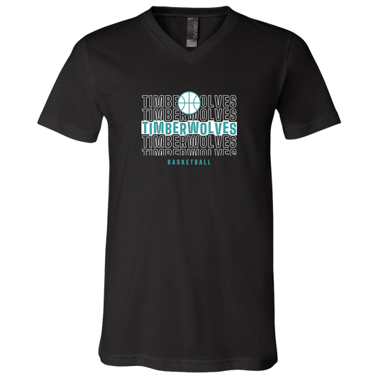 tcaps-montessori-stacked-hoops-white-bella-canvas-unisex-jersey-ss-v-neck-t-shirt — Black — Front — source sha256 5b387694e638133e8a04761d5e4e0d2c9e28e17435fa1c37626f156e6d97a9c4 — Color position 1