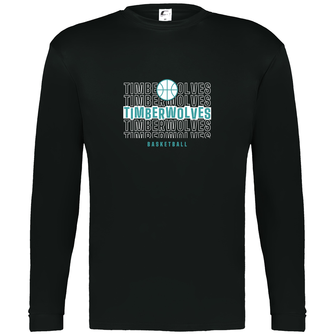 tcaps-montessori-stacked-hoops-white-c2-mens-performance-long-sleeve-tee — Black — Front — source sha256 c2dce1382eb12c313d1da545c2d35e82b20a302dbab1cafd86ed5ffd3f51dd70 — Color position 1