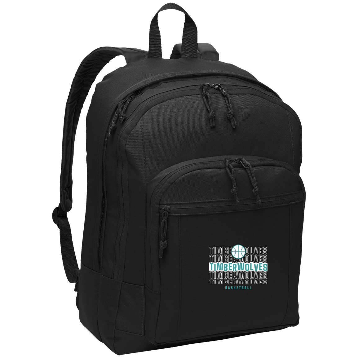 tcaps-montessori-stacked-hoops-white-port-authority-basic-backpack — Black — Front — source sha256 f0106228cfbe179d704b71e5b04d8c72bdbb4e4ee059efbb35b57c27d6493d4f — Color position 1