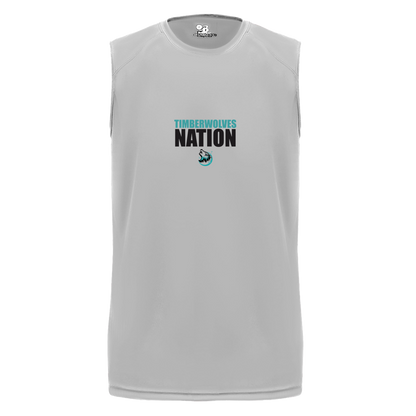 tcaps-montessori-timberwolf-nation-badger-b-core-sleeveless-performance-tee — Silver — Front — source sha256 47ae1d6c1e9559d76ab7b60c88e1ddde2d0c43408fa5e4d152c0009b82fc5d77 — Color position 3