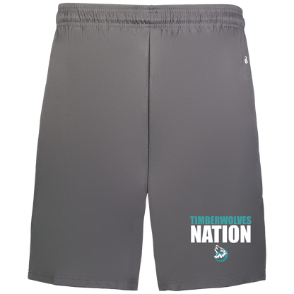 tcaps-montessori-timberwolf-nation-white-badger-adult-b-core-7-inch-short-with-pockets — Graphite — Front — source sha256 5179ba9b5a99ab6d22524df3844228bdbd120cb265c58dc9bdc40adc0f2f325d — Color position 2