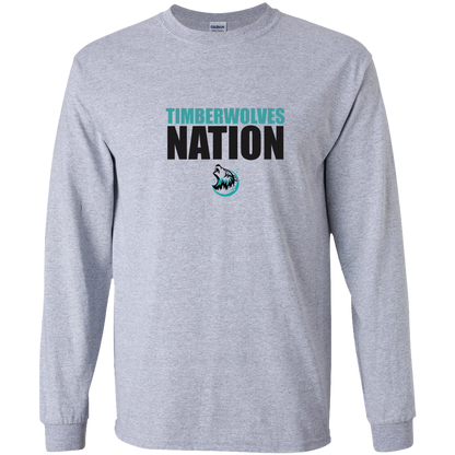 tcaps-montessori-timberwolf-nation-gildan-youth-ls-t-shirt — Sport Grey — Front — source sha256 6aef46aadf3618b7a9b82bac11c5af00d47fb288216c32137575ac2407b9e6ac — Color position 1