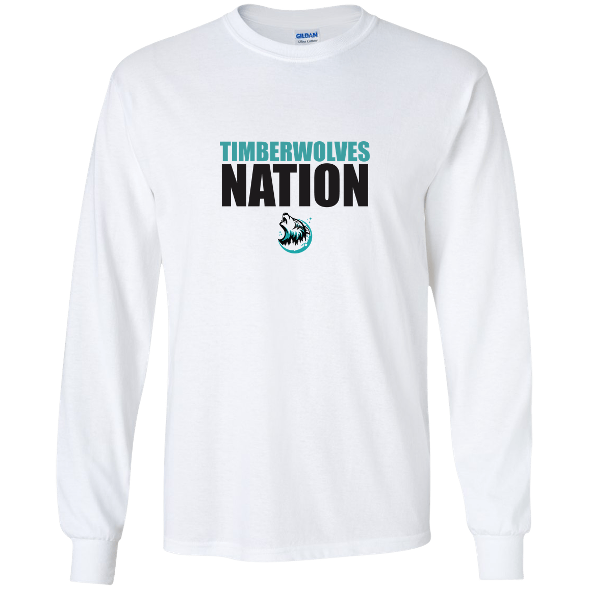 tcaps-montessori-timberwolf-nation-gildan-youth-ls-t-shirt — White — Front — source sha256 847e6e8057556780ccaaca0a57e1a9c6973240bd9d4eb96a9e74df007b3cbb9e — Color position 2