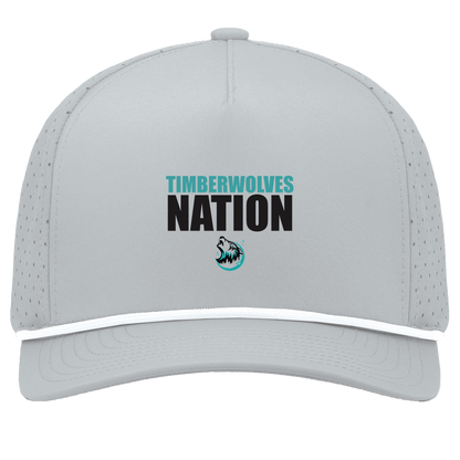 tcaps-montessori-timberwolf-nation-pacific-headwear-weekender-perforated-snapback-cap — Silver/White — Front — source sha256 92e7a0e2cdd6e57d2a8a7cfbd8f6380afdab3a4ea413c11749812fac03ded9c9 — Color position 5