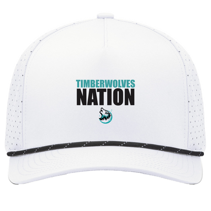 tcaps-montessori-timberwolf-nation-pacific-headwear-weekender-perforated-snapback-cap — White/Black — Front — source sha256 a6930f1cede712832e0e8296a1c2647b52d294484b94b6094b178289d507c90e — Color position 7