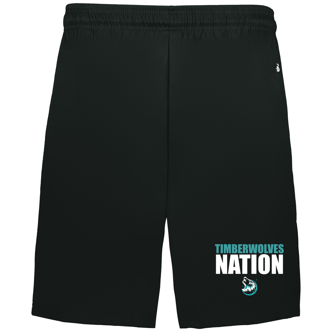 tcaps-montessori-timberwolf-nation-white-badger-adult-b-core-7-inch-short-with-pockets — Black — Front — source sha256 b5aa206a713eb66ac86f1a2d985e5dff082aedbcdf4d301b0c5216b6820888d5 — Color position 1