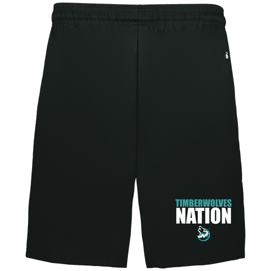 tcaps-montessori-timberwolf-nation-white-badger-adult-b-core-7-inch-short-with-pockets — Black — Front — source sha256 b5aa206a713eb66ac86f1a2d985e5dff082aedbcdf4d301b0c5216b6820888d5 — Color position 1