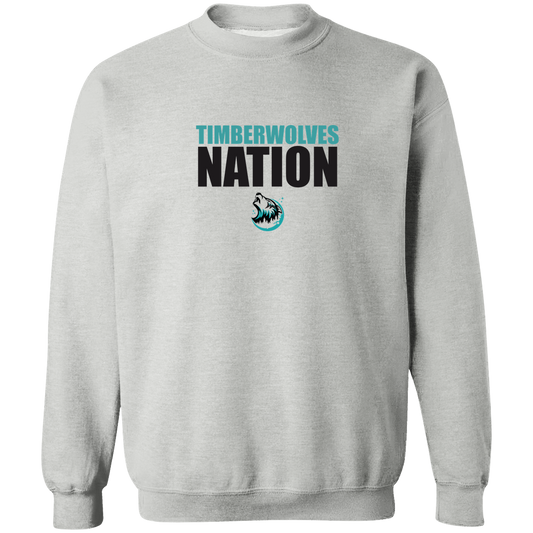 tcaps-montessori-timberwolf-nation-gildan-crewneck-pullover-sweatshirt — Sport Grey — Front — source sha256 ca8127ea3bd21b0d9b4896bfdce0141cfb4799e56c15ae799e56fb0141584620 — Color position 1