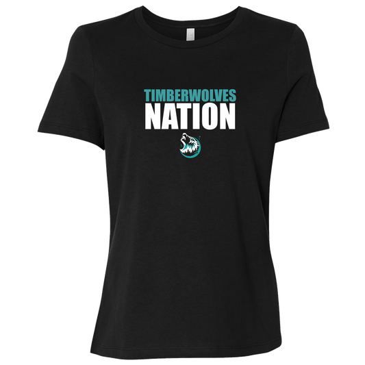tcaps-montessori-timberwolf-nation-white-bella-canvas-ladies-relaxed-jersey-short-sleeve-t-shirt — Black — Front — source sha256 cdcb1a9933d23edd8f12fd208545cfad181dcf95b88640939800e36a6c258275 — Color position 1