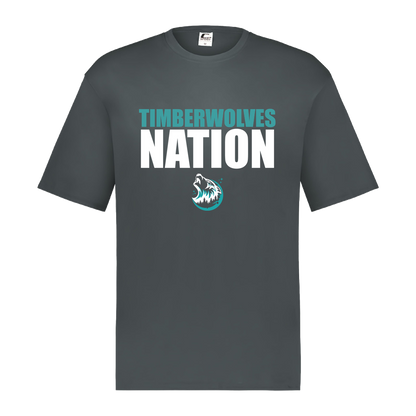 tcaps-montessori-timberwolf-nation-white-c2-mens-performance-short-sleeve-tee — Graphite — Front — source sha256 cec13ec83fc84471277b79b9844a33ce1d643e7117a4297a76f3f99dcdf92913 — Color position 2
