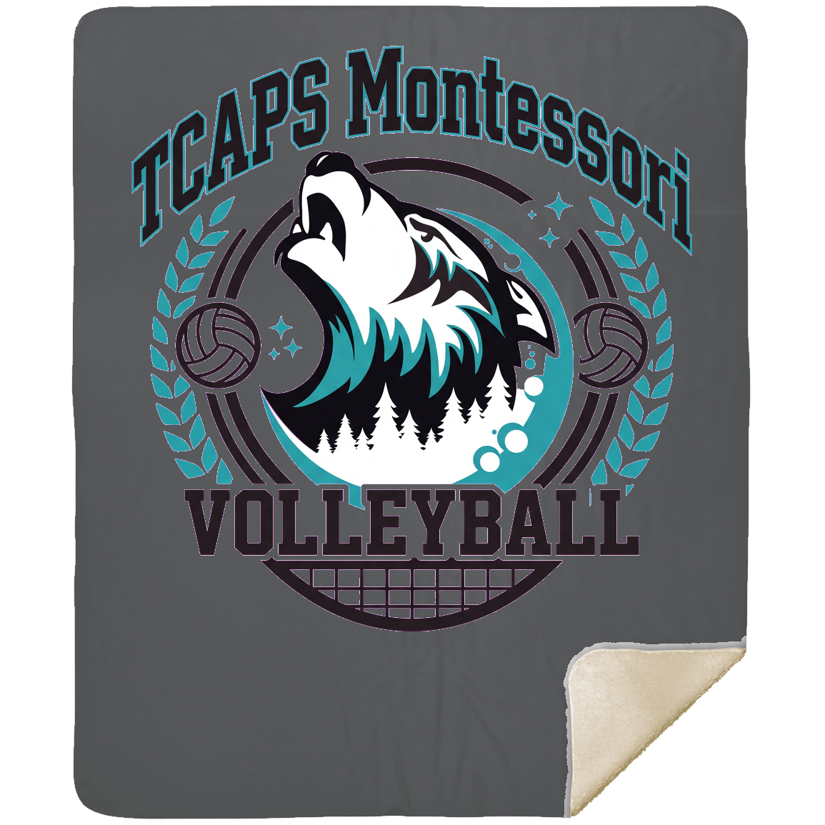 tcaps-montessori-varsity-arch-mshm-premium-sherpa-blanket-50x60 — Gray — Front — source sha256 25c91c9c0a2bbd772bb7007142a71e87c0eac82aaf1e276917fc1cd8ee773c8a — Color position 3