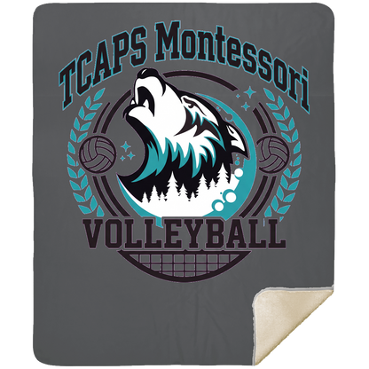 tcaps-montessori-varsity-arch-mshm-premium-sherpa-blanket-50x60 — Gray — Front — source sha256 25c91c9c0a2bbd772bb7007142a71e87c0eac82aaf1e276917fc1cd8ee773c8a — Color position 3