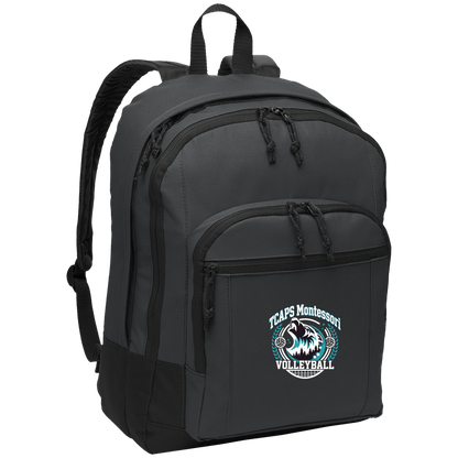 tcaps-montessori-varsity-arch-white-port-authority-basic-backpack — Dark Charcoal — Front — source sha256 2c6dde6878390c962eebd0814e34d6eca8642462eca285927c261a12bab3b7a2 — Color position 2