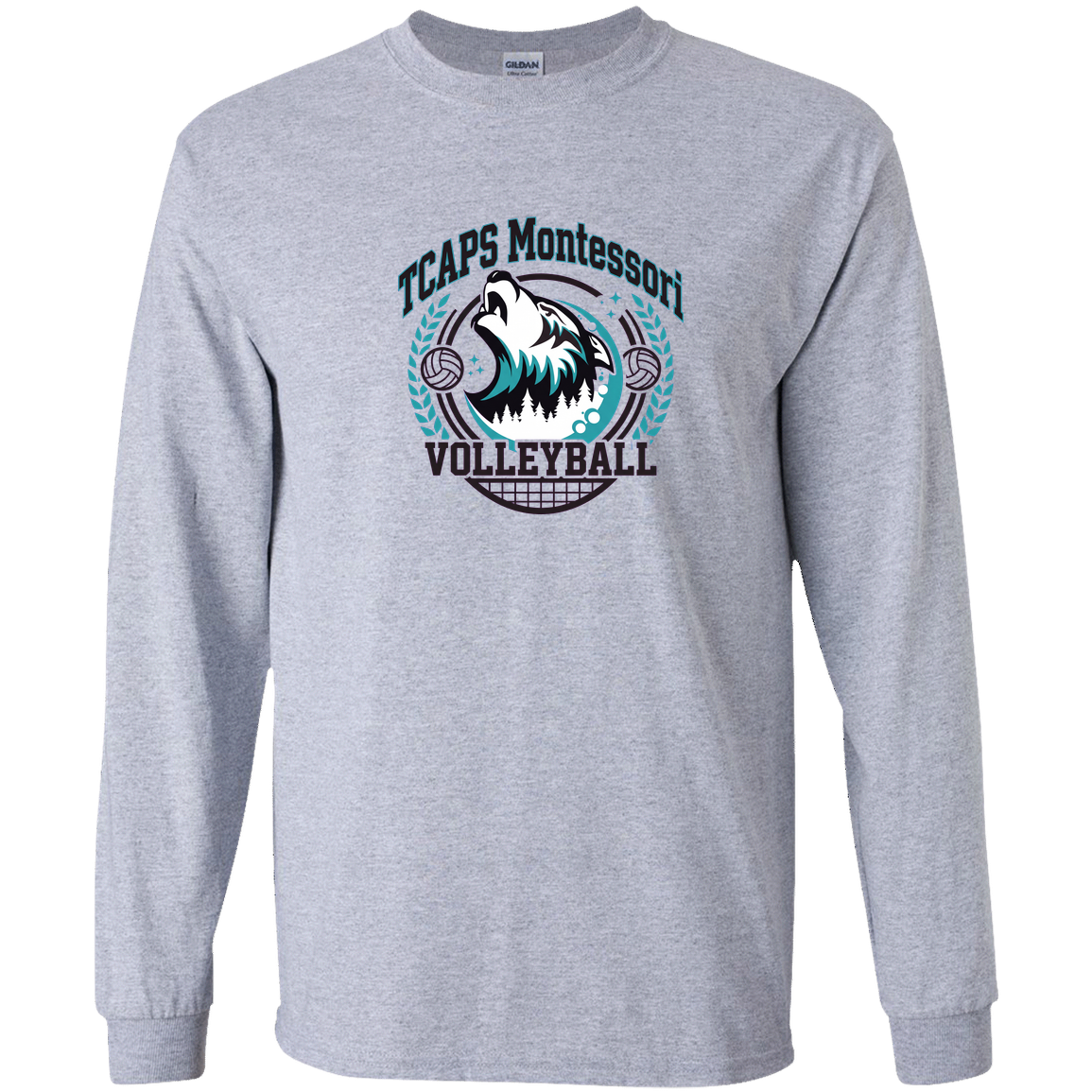 tcaps-montessori-varsity-arch-gildan-youth-ls-t-shirt — Sport Grey — Front — source sha256 4ce4606be4fe14cda7b6d6dc8fb1b283d0707fc43e2734d1eb8918f0f279822c — Color position 1