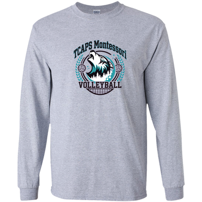 tcaps-montessori-varsity-arch-gildan-youth-ls-t-shirt — Sport Grey — Front — source sha256 4ce4606be4fe14cda7b6d6dc8fb1b283d0707fc43e2734d1eb8918f0f279822c — Color position 1