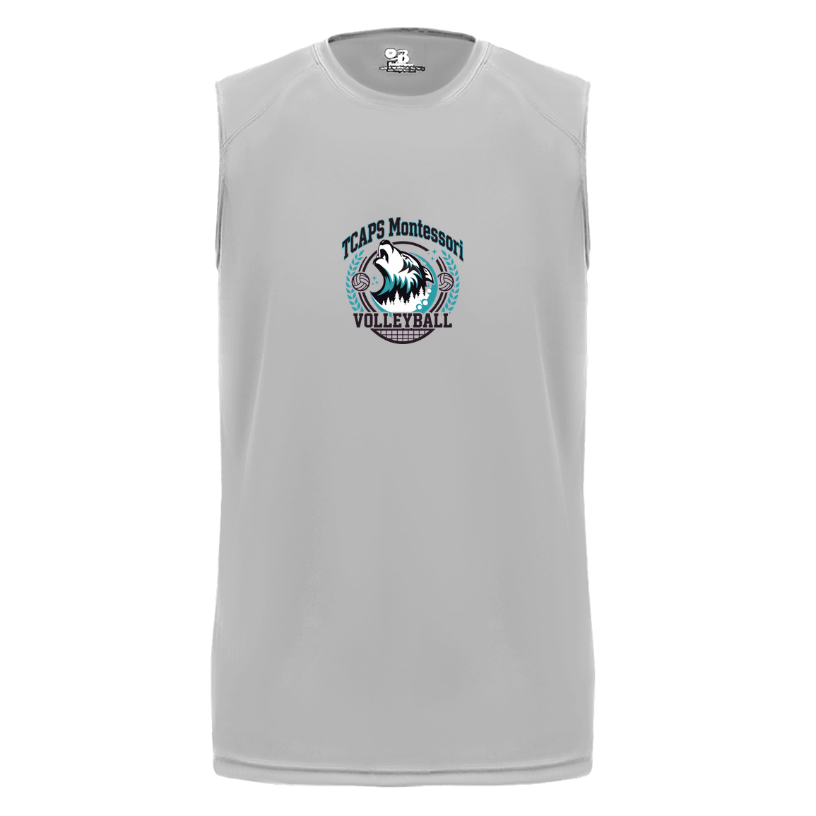 tcaps-montessori-varsity-arch-badger-b-core-sleeveless-performance-tee — Silver — Front — source sha256 535e9bf1fac433359f1af3a073135b4cbdcc2b1437909ce54fd134efc3f8f42b — Color position 3