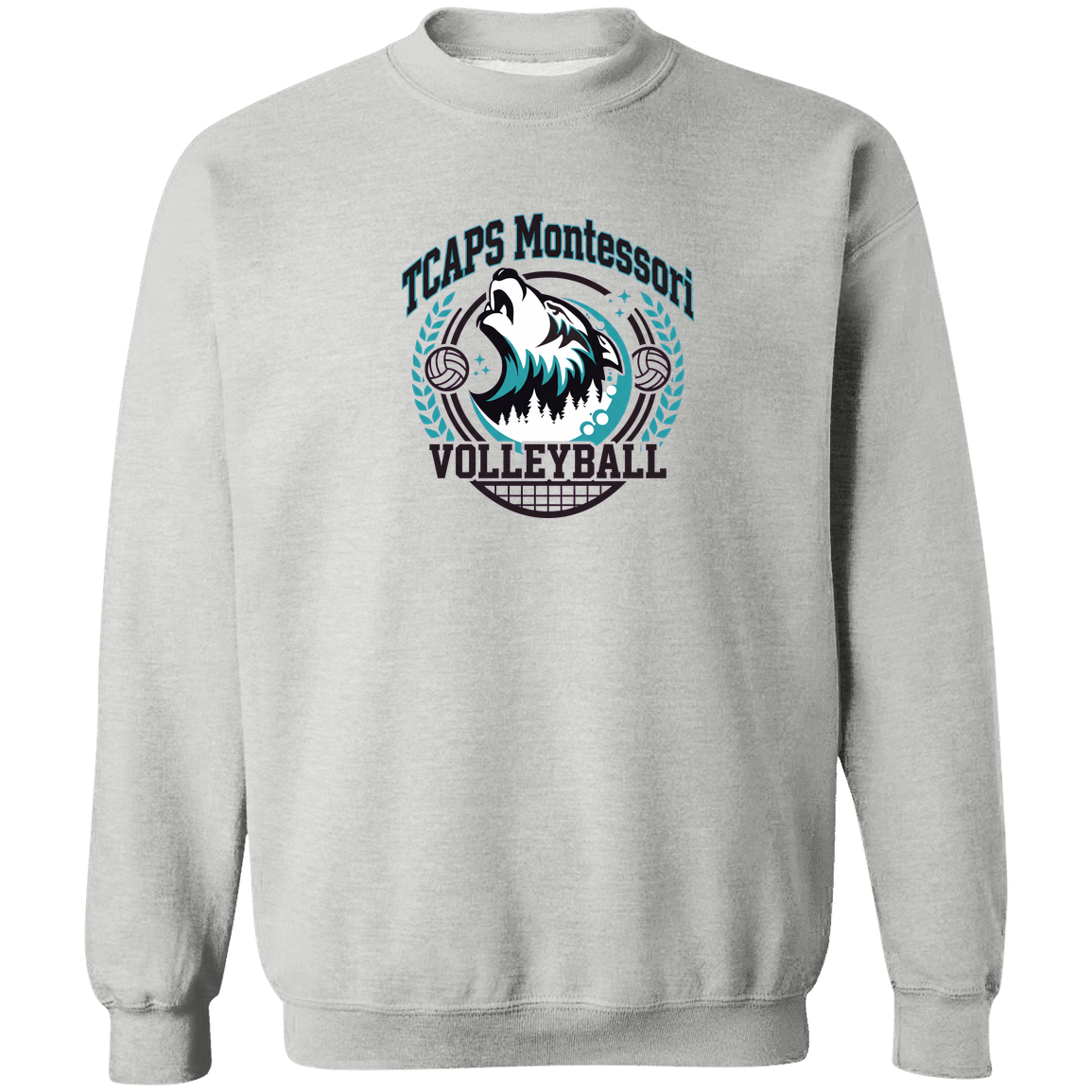 tcaps-montessori-varsity-arch-gildan-crewneck-pullover-sweatshirt — Sport Grey — Front — source sha256 93a1dd1d0c8439c6e12e13950eb28b8097170ca1a4340b5bb3b9b00501860c8f — Color position 1