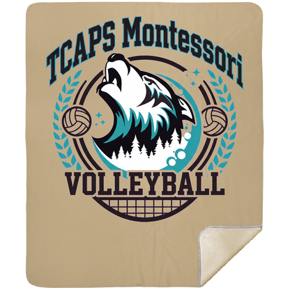 tcaps-montessori-varsity-arch-mshm-premium-sherpa-blanket-50x60 — Tan — Front — source sha256 cf00908c748b9fe113c792c9cbfc239b5958d016e7f33730a9002cf42e0a890b — Color position 5