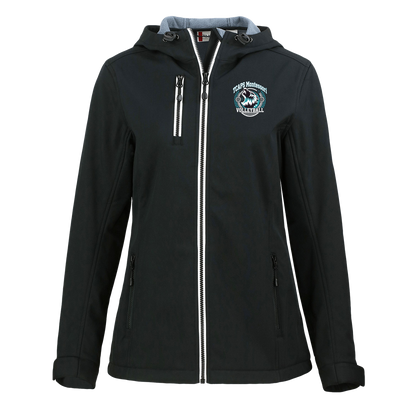 tcaps-montessori-varsity-arch-white-clique-womens-eco-stretch-softshell-jacket — Black — Front — source sha256 e60a1a0feb6492116513d0d88669c92b2dfa73358028d5e9a10b0367d1a5afad — Color position 1