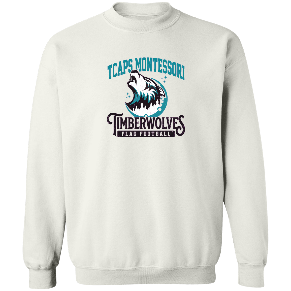 tcaps-montessori-vintage-stack-gildan-crewneck-pullover-sweatshirt — White — Front — source sha256 6bdaa86db8d4aeb0c2d82120c356f2f644f2c15bd5238822c387d89153e81812 — Color position 3