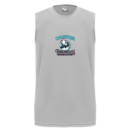 tcaps-montessori-vintage-stack-badger-b-core-sleeveless-performance-tee — Silver — Front — source sha256 a2c4e6f1f58f9a0eb8547eb8a086d350d3dc66af041241c425567acd1f23cdf3 — Color position 3