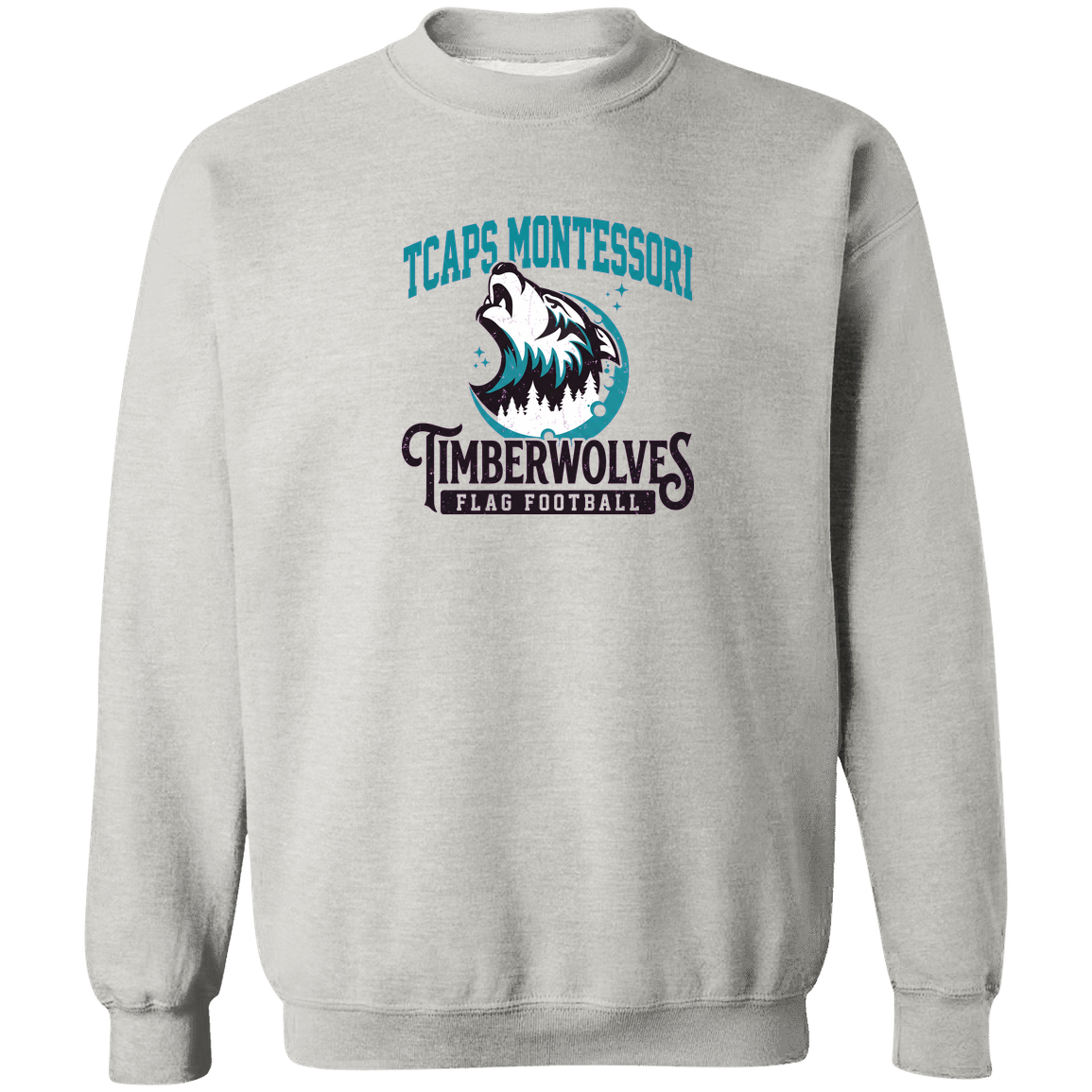 tcaps-montessori-vintage-stack-gildan-crewneck-pullover-sweatshirt — Ash — Front — source sha256 aeac451937513bcd42f2b52031b98caa219ed9efa32f281e0846a8e24af254cc — Color position 2