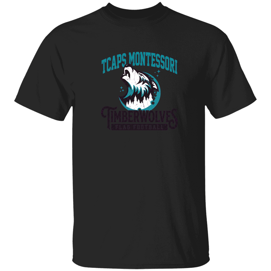 tcaps-montessori-vintage-stack-gildan-youth-5-3-oz-100-cotton-t-shirt — Black — Front — source sha256 ecb6faa0cffc77d412950abca3402569d887383a63a64bd3be0a4af88bc548ef — Color position 2