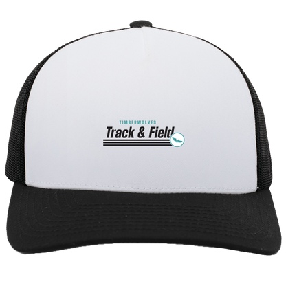 tcaps-montessori-winged-sprint-pacific-headwear-5-panel-trucker-snapback-cap — White/Black — Front — source sha256 19cd32d77f681bd5bf2bee05af6669a58c16ca1e63967fb989889f4bcd570358 — Color position 4