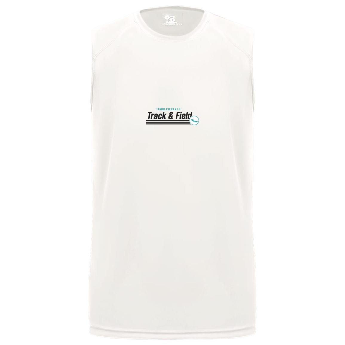 tcaps-montessori-winged-sprint-badger-b-core-sleeveless-performance-tee — White — Front — source sha256 3fdae765fefec34ebc78592bb8e2bba6d23c41c19a6438d5c771b24f00d8a4a6 — Color position 4