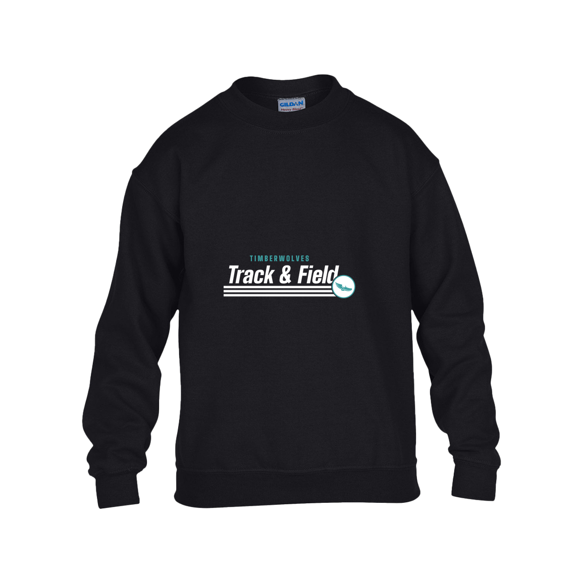 tcaps-montessori-winged-sprint-white-gildan-kids-heavy-blend-fleece-crew — Black — Front — source sha256 4945d00dfc0e2f89be18308bbe51ed6ad90085287af07533e7acdbc1e231cfa1 — Color position 1