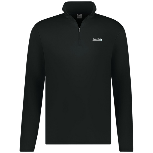 tcaps-montessori-winged-sprint-white-c2-mens-1-4-zip-pullover — Black — Front — source sha256 a190efc2da08b3dd564e9c9c2306223eaa94e6a685e8832f1442dafc386438e8 — Color position 1
