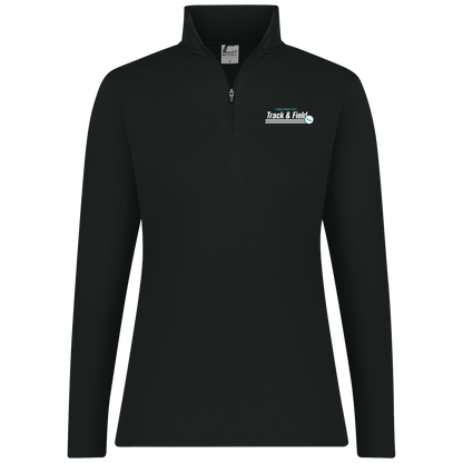 tcaps-montessori-winged-sprint-white-c2-womens-1-4-zip-pullover — Black — Front — source sha256 ab17c68b11202091c6c4f384498fd513edcc29cebbdf0daea1c7d8455e902b5c — Color position 1