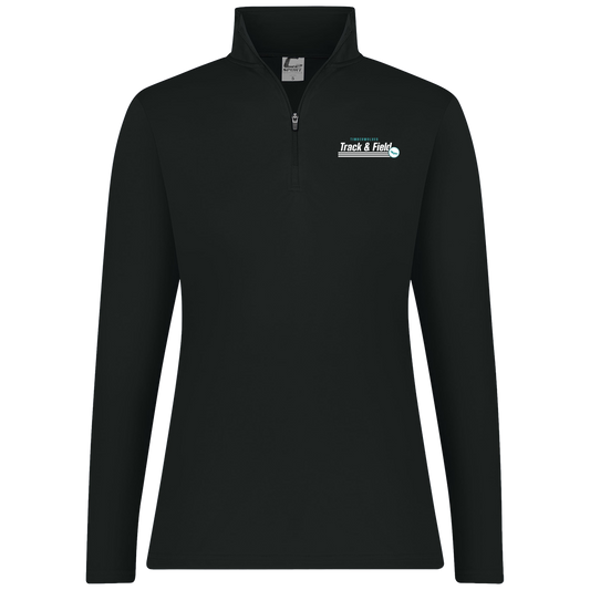 tcaps-montessori-winged-sprint-white-c2-womens-1-4-zip-pullover — Black — Front — source sha256 ab17c68b11202091c6c4f384498fd513edcc29cebbdf0daea1c7d8455e902b5c — Color position 1