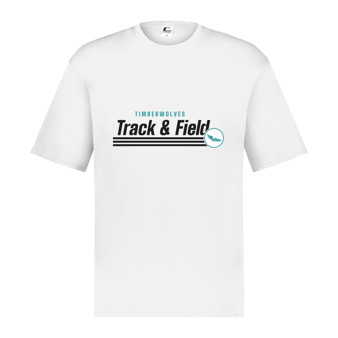 tcaps-montessori-winged-sprint-c2-mens-performance-short-sleeve-tee — White — Front — source sha256 ae3f808147bc0a07df8f1e33d08713fe1ff6b173438efe6efc1b8770fe47d288 — Color position 4