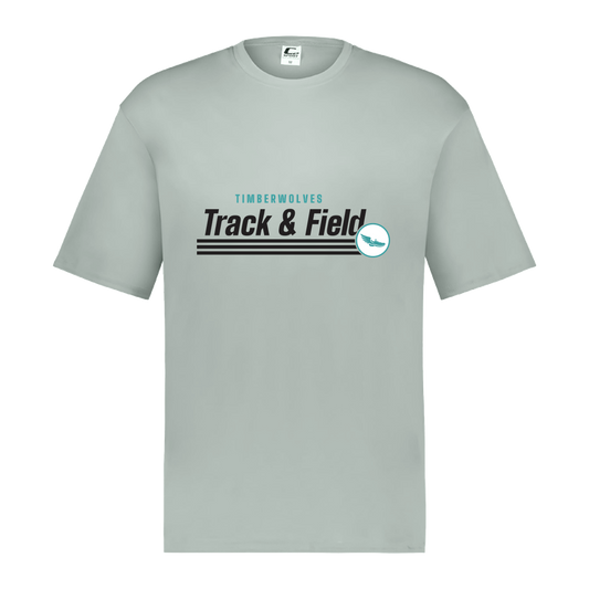 tcaps-montessori-winged-sprint-c2-mens-performance-short-sleeve-tee — Silver — Front — source sha256 d895f337cd06ec17bd0f69ced80549c47688518d1a723fff5e4190dcaef4be2d — Color position 3