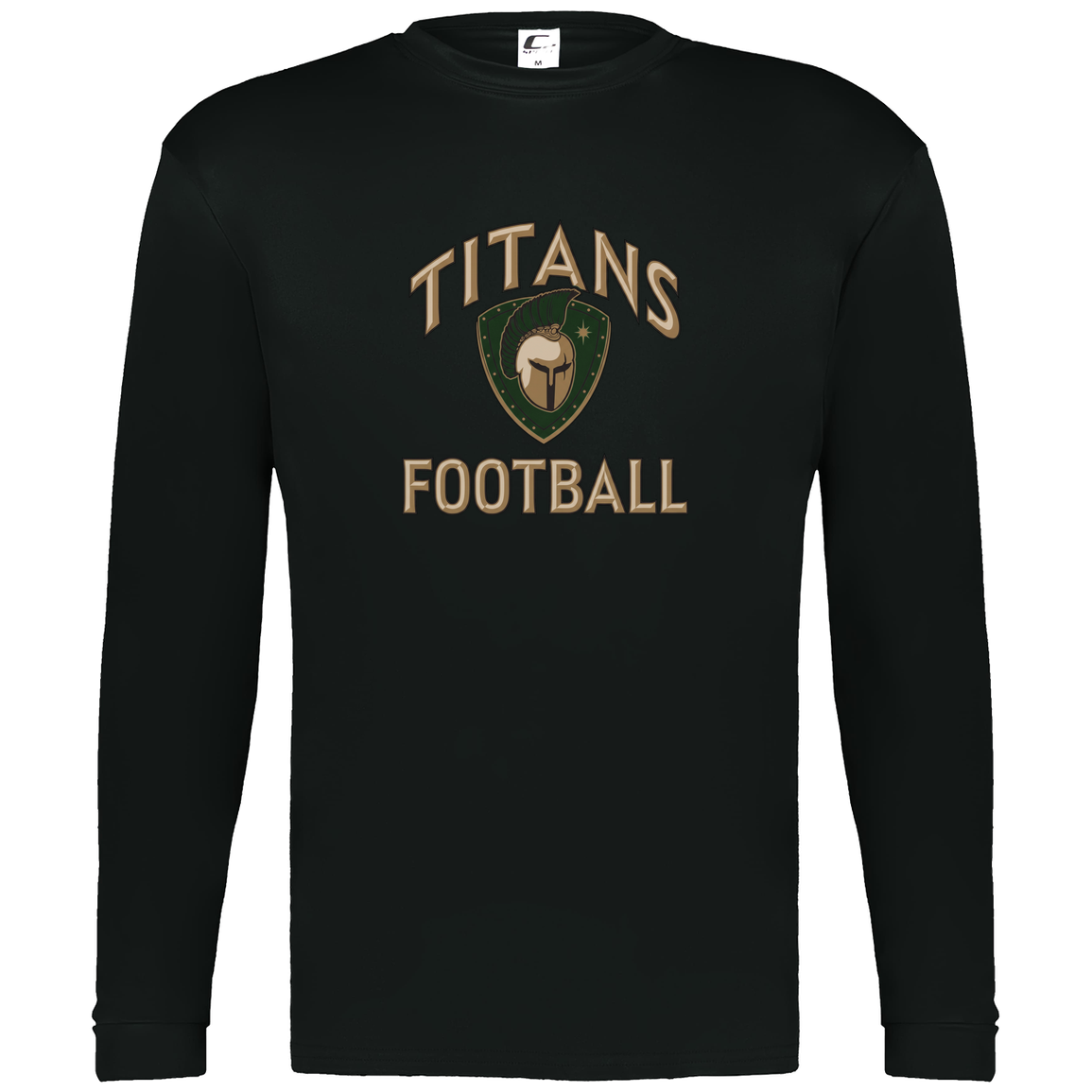 titans-tc-titans-football-basic-c2-mens-performance-long-sleeve-tee — Black — Front — source sha256 0836c6dedf4677807e8d1219409cbdedb427593b305f1695af21d7e1e721489e — Color position 1