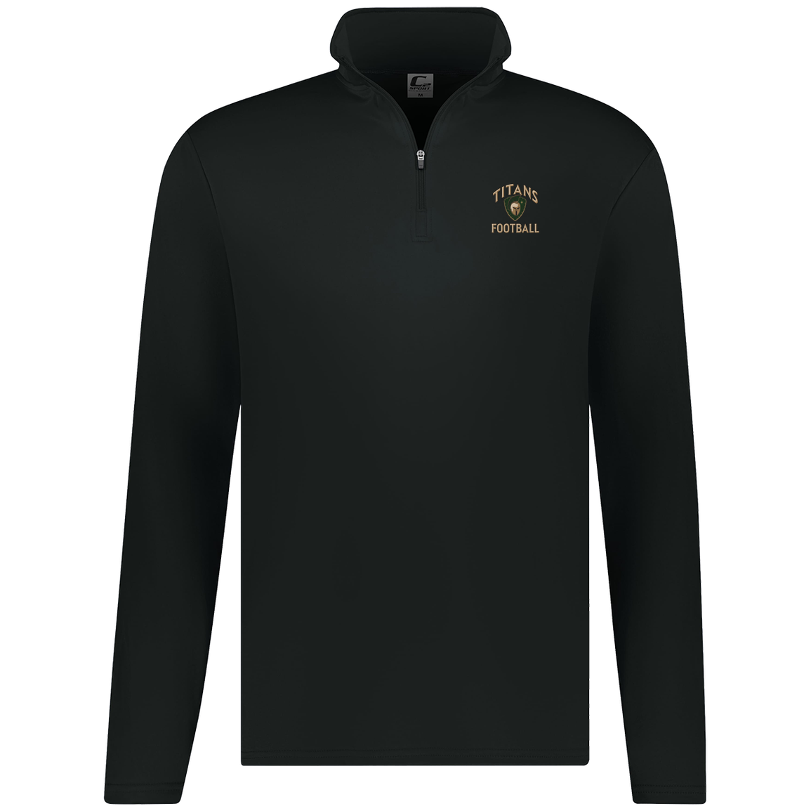 titans-tc-titans-football-basic-c2-mens-1-4-zip-pullover — Black — Front — source sha256 46c24ad5f59551f68ee7dd1ad8f0b954e6e63b3690506b2a8a8e2c4d52a56477 — Color position 1