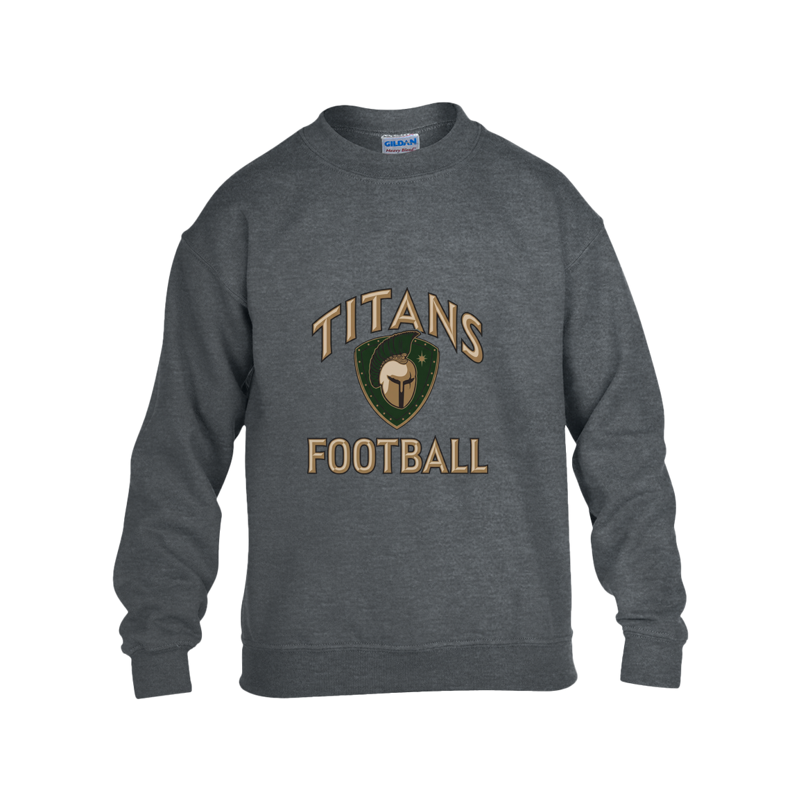 titans-tc-titans-football-basic-gildan-kids-heavy-blend-fleece-crew — Dark Heather — Front — source sha256 6a4dcf29d97ded551166972002d8009d985b16fa83511c44b830d48e1a976105 — Color position 2