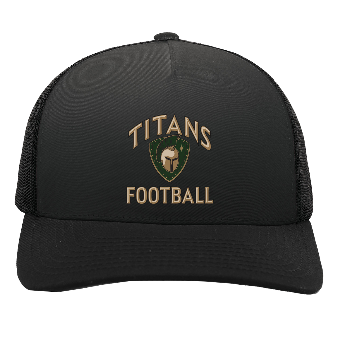 titans-tc-titans-football-basic-pacific-headwear-5-panel-trucker-snapback-cap — Black/Black — Front — source sha256 9c92b9d71d7c1eb85452614966fbb13d5ffd6a9c25ed617c928f915f35dc56b3 — Color position 3