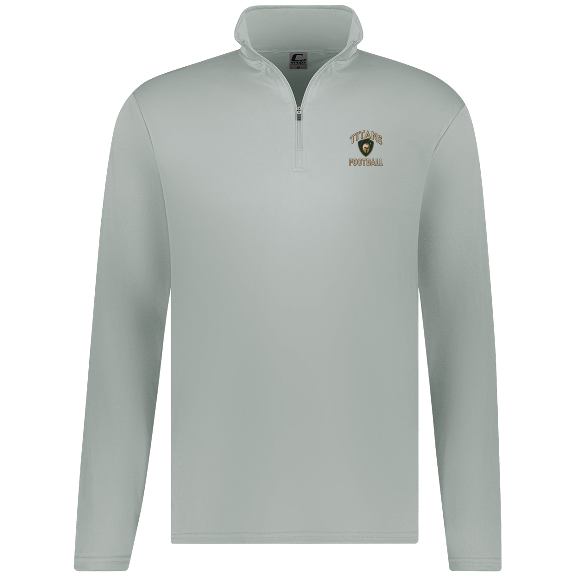 titans-tc-titans-football-basic-c2-mens-1-4-zip-pullover — Silver — Front — source sha256 9ec93cd7f597969272010596592ef8c1cd10ea8bdb6b76dfcc594e4f2887584a — Color position 2
