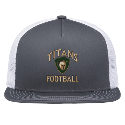 titans-tc-titans-football-basic-pacific-headwear-d-series-5-panel-trucker-snapback-cap — Graphite/White — Front — source sha256 a17165d041e5d97bc2c6b4034ec2aaf7d07a4772638eeaaad87c1ffca5ac8f1b — Color position 4